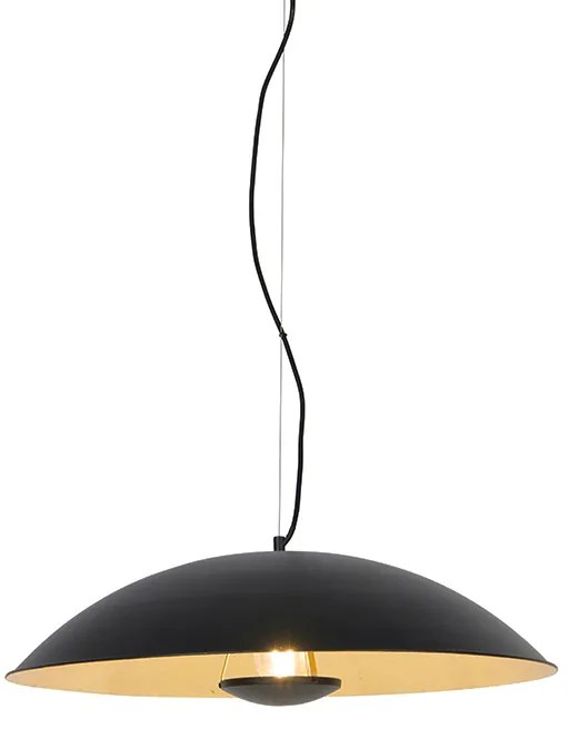Vintage hanglamp zwart met goud 60 cm - Emilienne