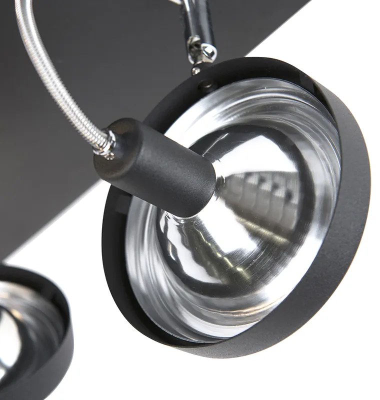 Design spot zwart 4-lichts verstelbaar - Nox
