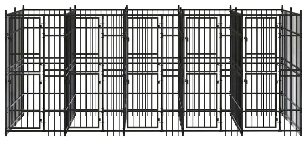 vidaXL Hondenkennel 9,22 m² staal