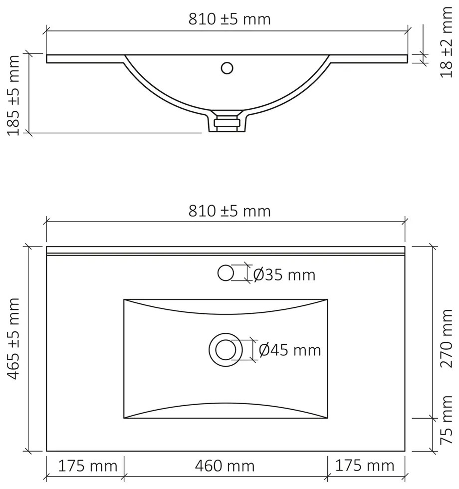 Differnz Country slide wastafel keramiek wit