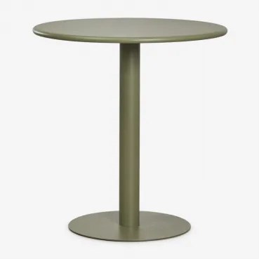 Ronde Tuintafel Ø70 Cm Van Ijzer Mizzi Groen – Intens Olijf - Sklum