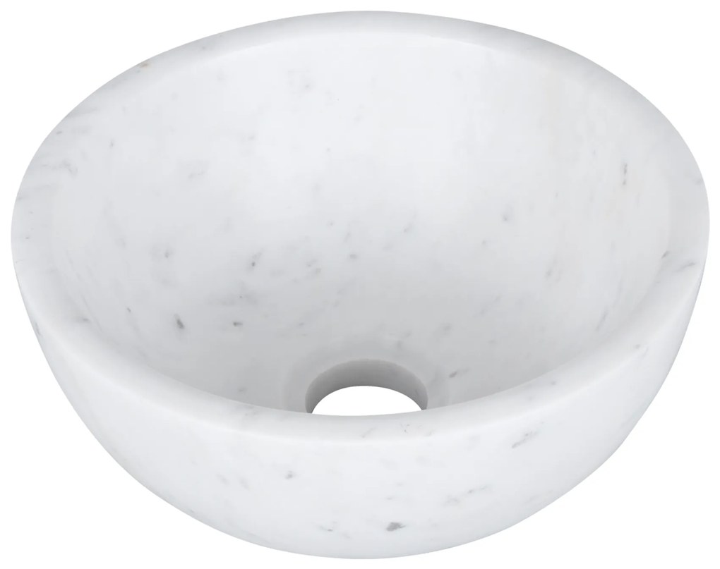 Differnz Ruz waskom 25x11.5cm milky marble marmer