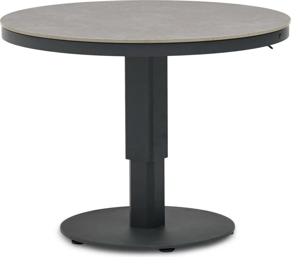 Tuintafel rond  90 cm  Grijs   Tivano in hoogte verstelbare