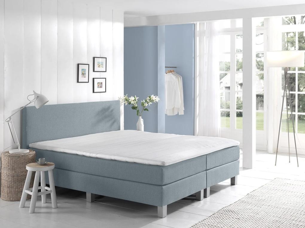 Drôme | Boxspringset Vedo breedte 160 cm x lengte 200 cm blauw boxsprings katoen, viscose bedden & matrassen meubels | NADUVI outlet