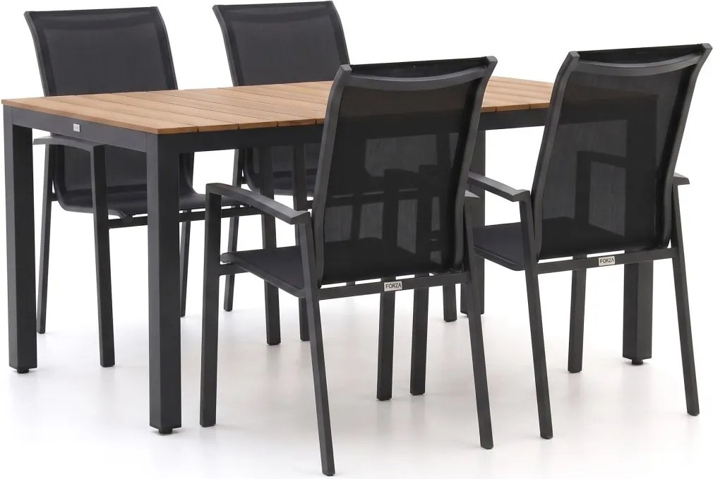 Diningset Forza  | 4 personen polywood | Tuinset stapelbaar | 5-delig | Kees Smit Tuinmeubelen
