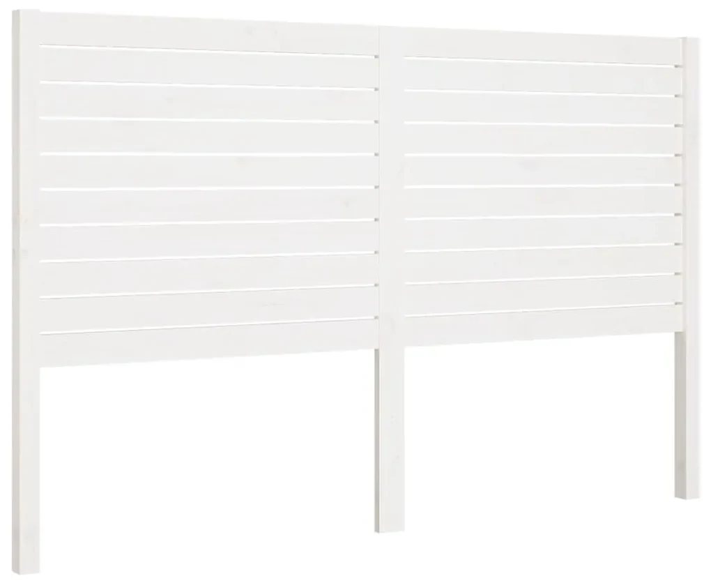 vidaXL Hoofdbord 156x4x100 cm massief grenenhout wit