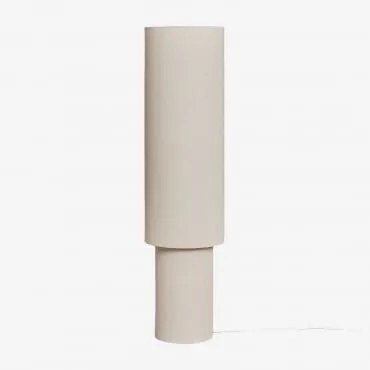 Staande Lamp Van Linnen En Ijzer Gioura Beige – Linnen & ↑125 Cm - Sklum