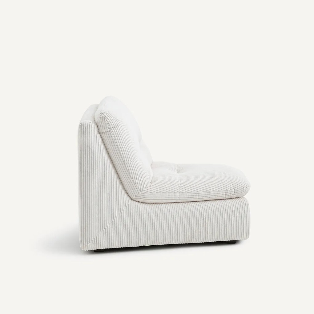 Modulaire hoek in geribbeld polyester, Giuliano