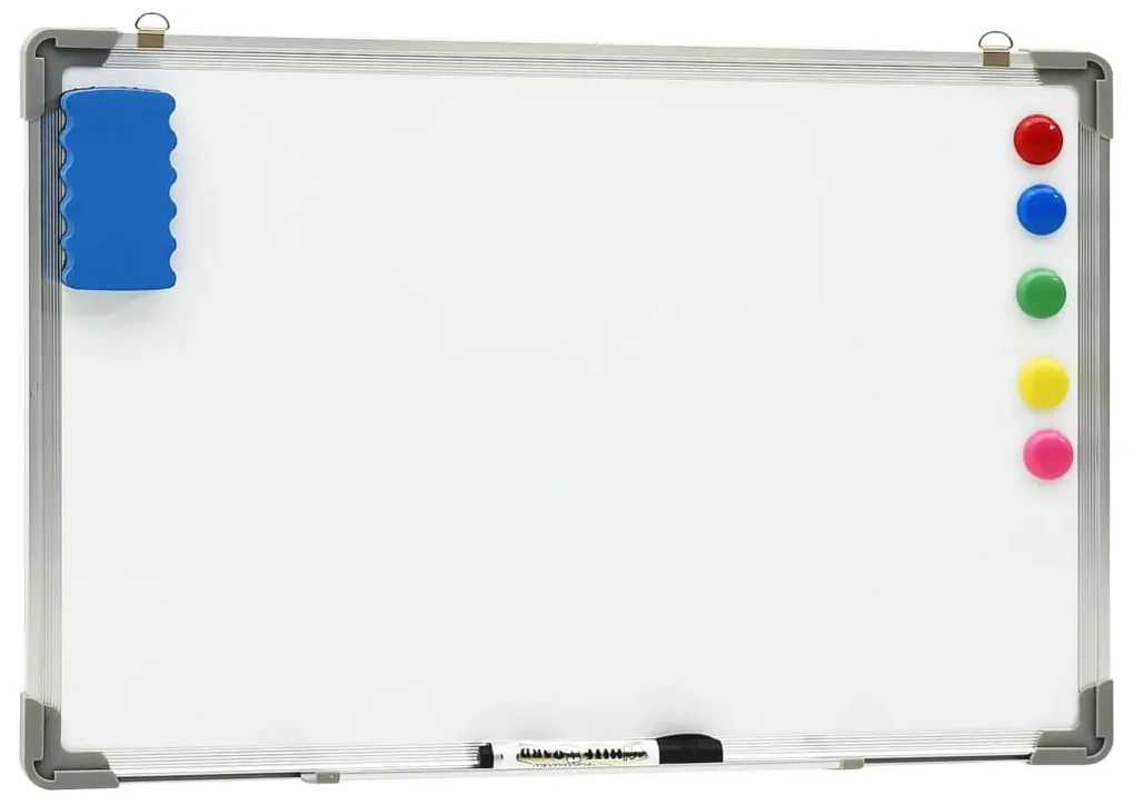 vidaXL Whiteboard magnetisch 60x40 cm staal wit