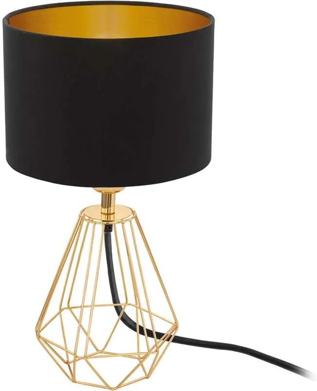 EGLO tafellamp Carlton 2 - zwart/goud - Leen Bakker