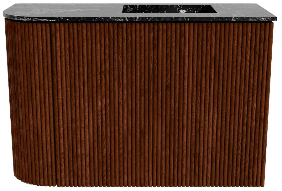 Mondiaz Joya DLux 60cm toiletmeubel ronding links ruby met wastafel faye rechts zonder kraangat lava