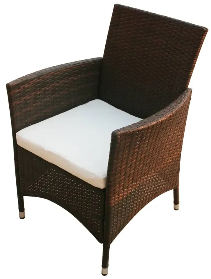 vidaXL Tuinstoelen 2 st poly rattan bruin