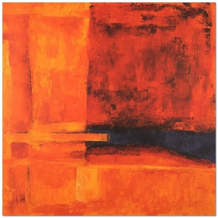 Schilderij - Rood en Oranje samen