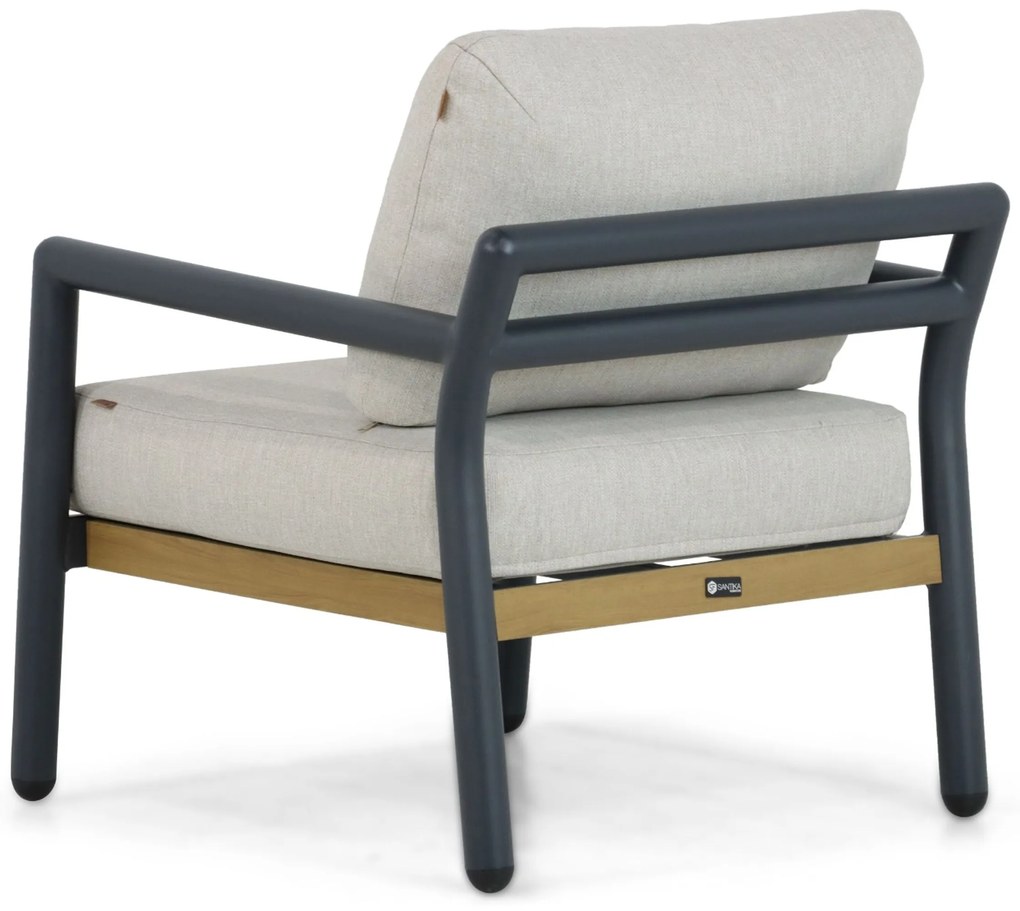 Hoek loungeset 7 personen Aluminium Grijs  Santika Furniture Santika