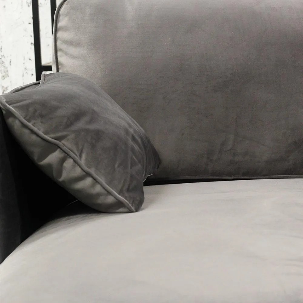 Dimehouse | Hoekbank Peppin 3-zits velvet zithoogte 46 cmzitdiepte 59 cmhoogte 85 cmdikte groen zitbanken velvet banken | NADUVI outlet