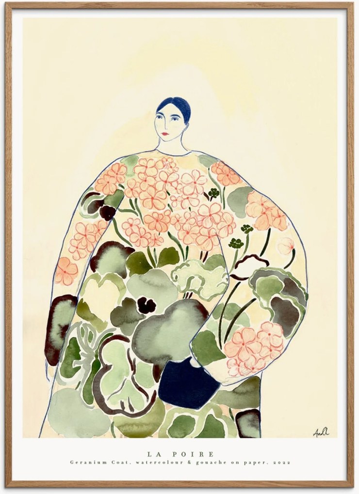 Ingelijste digitale print Geranium Coat