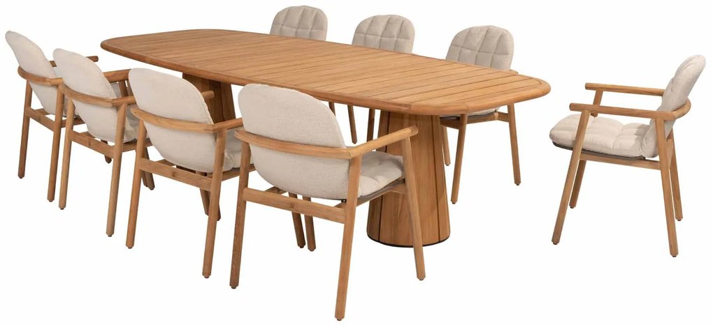 4 Seasons Outdoor Samos tuinstoel teak SALE Tuinstoel beige weerbestendig