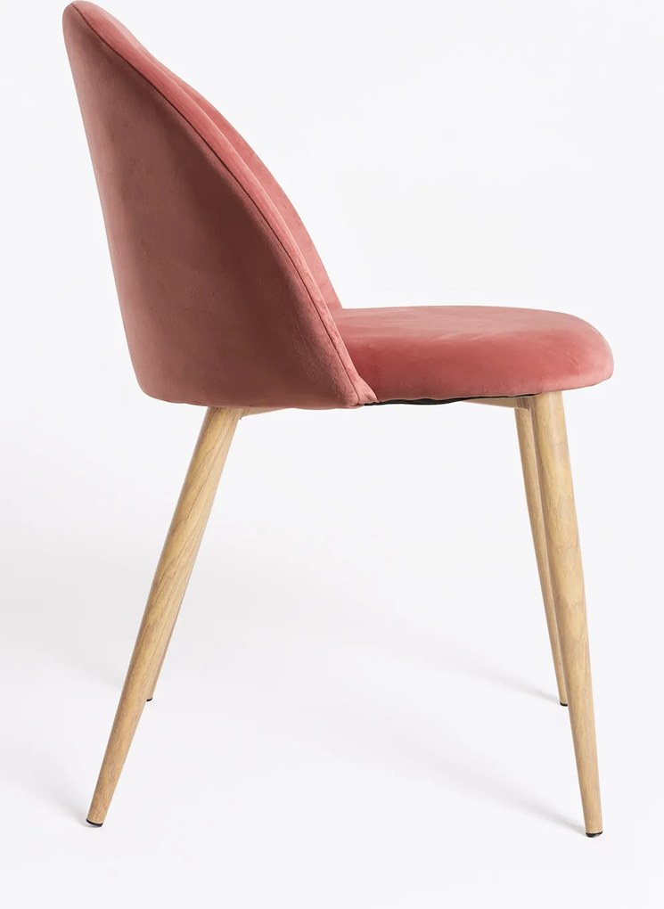 Set 4 Vint Fluwelen Stoelen