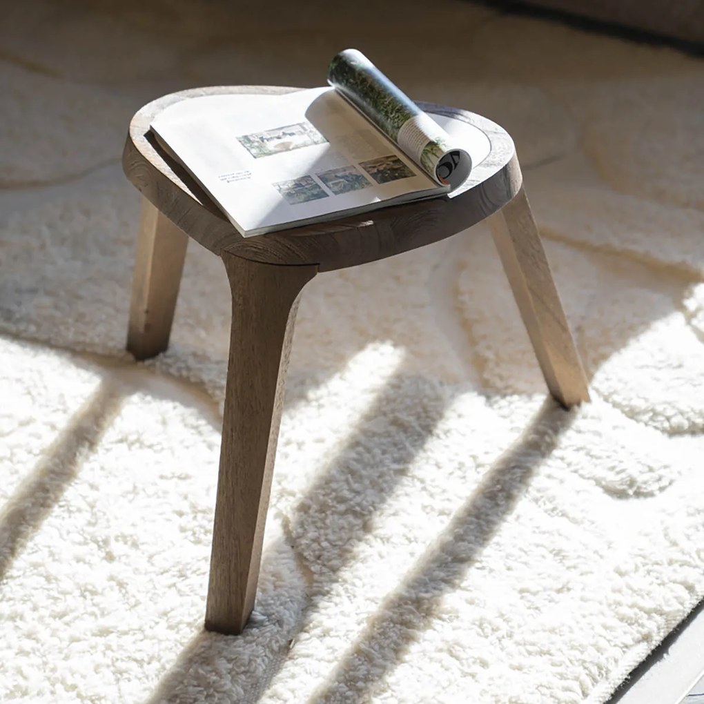 Eleonora Fred Bijzettafel Hout Met Marmer - 45 X 38cm.