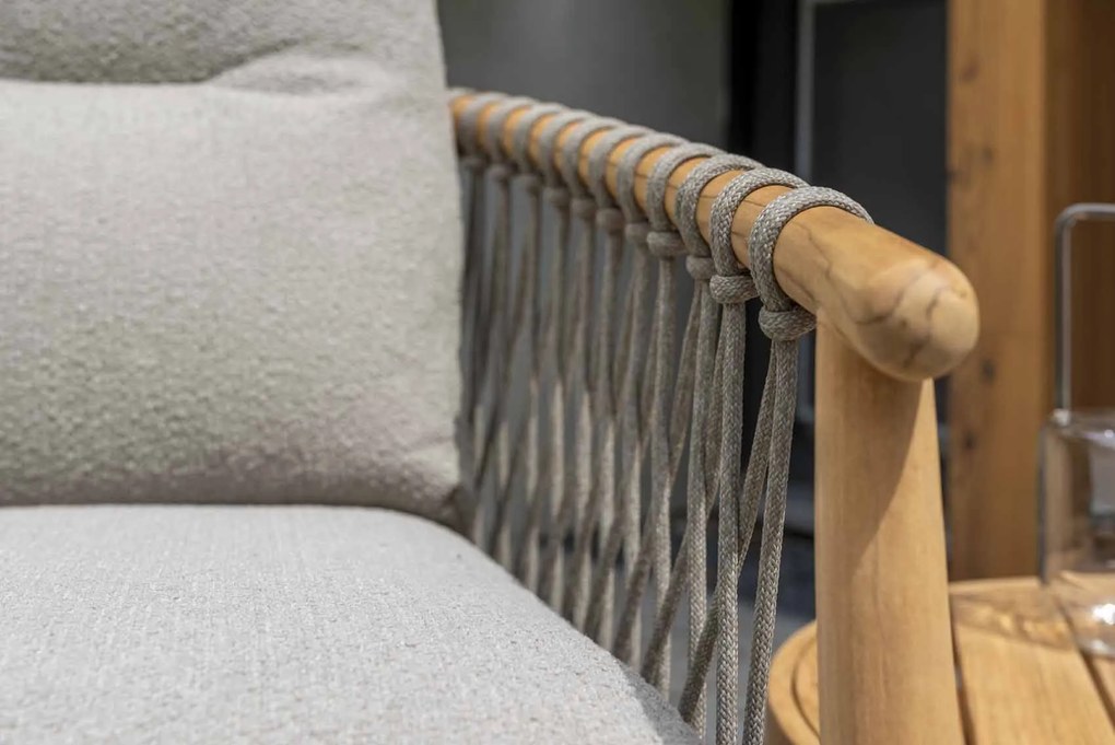 4 Seasons Outdoor Nora loungestoel naturel teak SALE  Loungestoel    beige weerbestendig