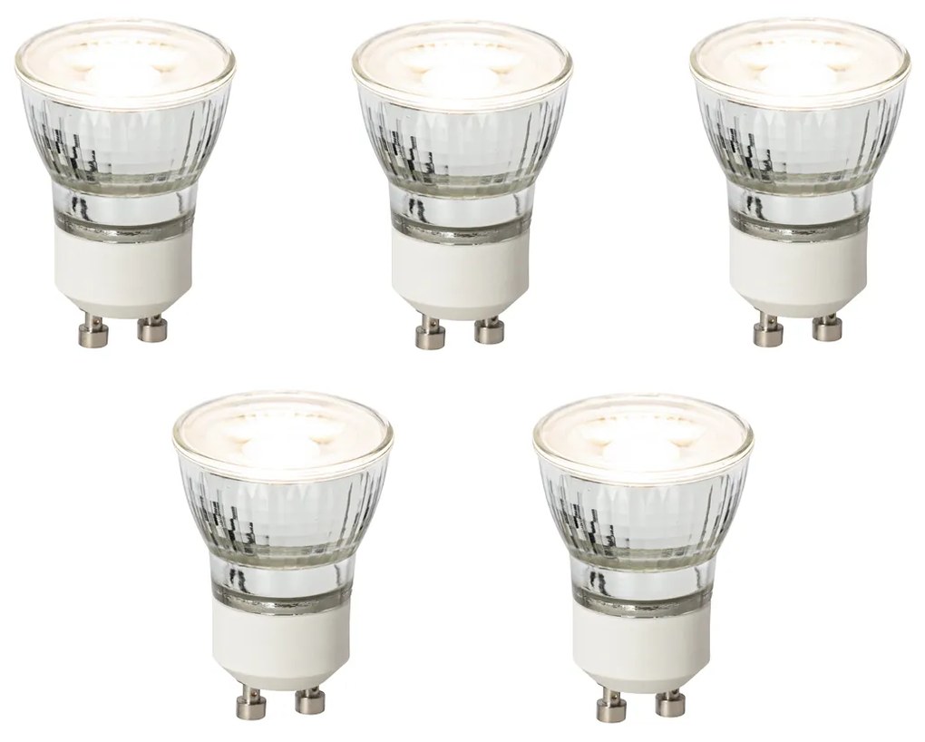 Set van 5 GU10 dimbare LED lamp 35 mm 4W 200 lm 3000K