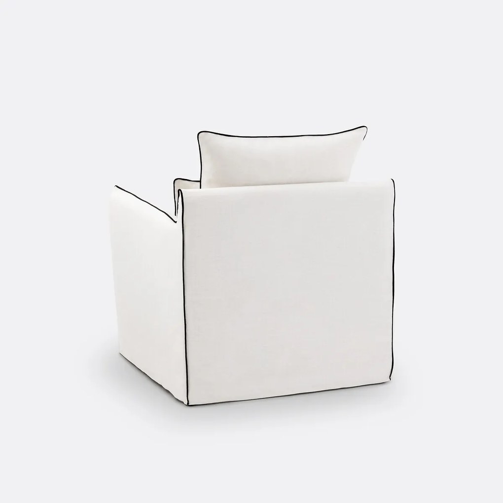 Fauteuilhoes, dik linnen, Odna