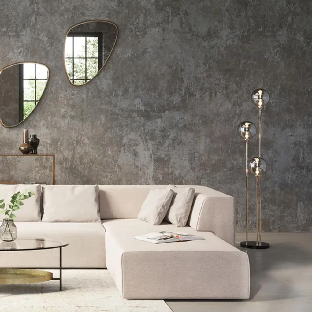 Gouden Vloerlamp Met Glas