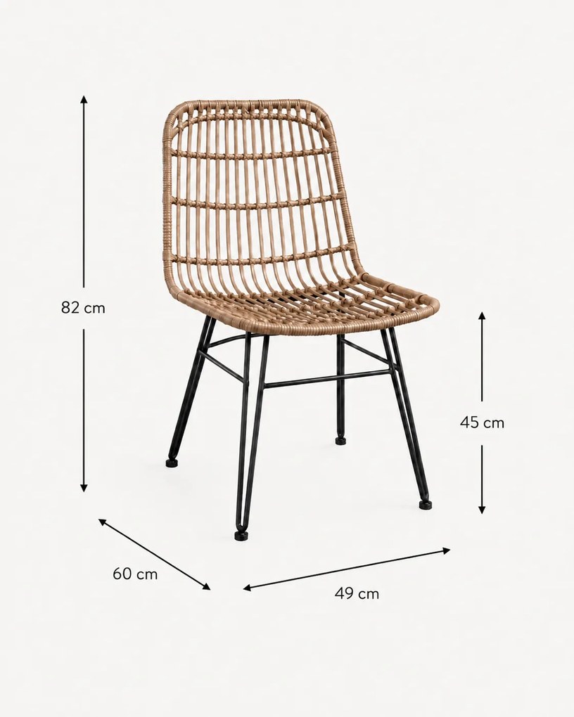 The Outsider Rotan Stoel - Eivissa - Wicker - Antraciet - The Outsider