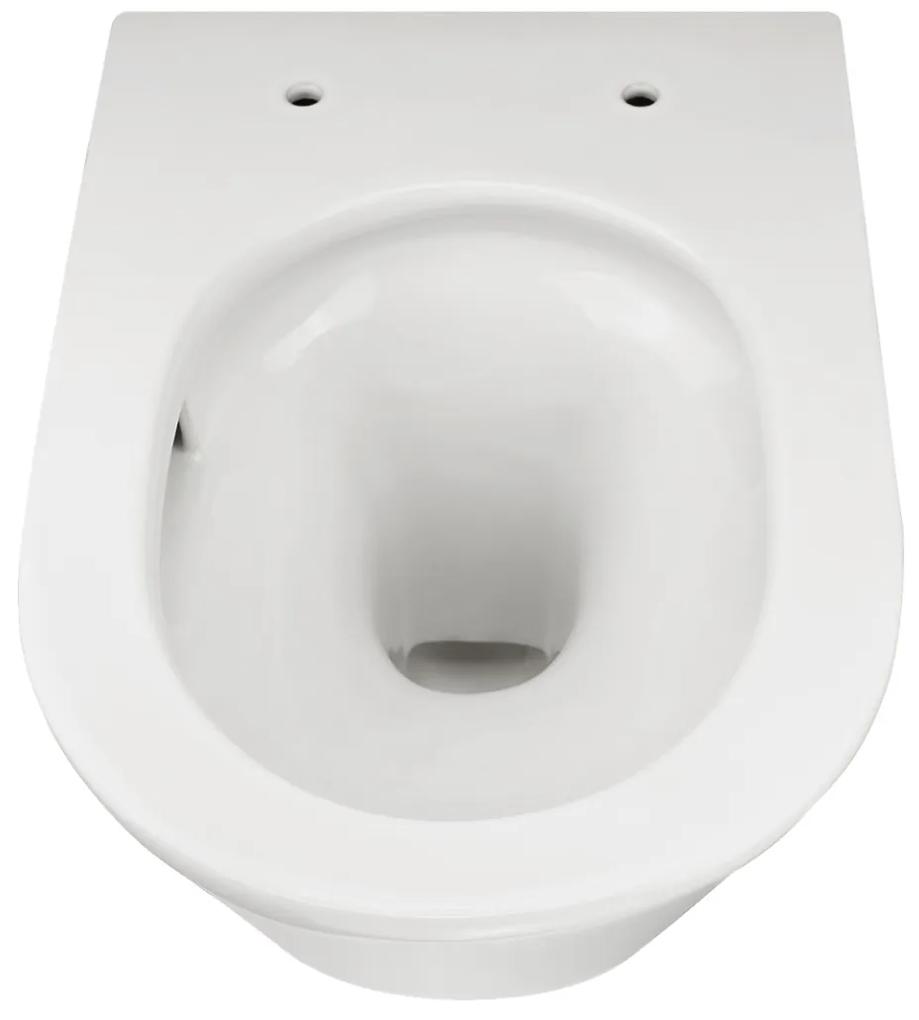 Mueller Afesta hangend toilet randloos met tornado flush en platte softclose zitting wit glans
