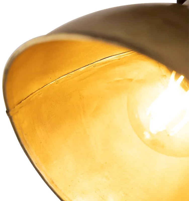 Smart plafondspot brons met hout 18 cm incl. Wifi A60 - Mangoes