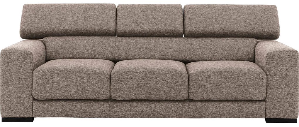 Goossens Bank Nora beige, stof, 3-zits, stijlvol landelijk