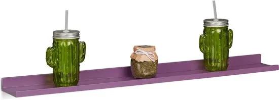 Wandplank smal - wandboard hout - plank voor muur - MDF - wandelement 80 x 10 cm violet