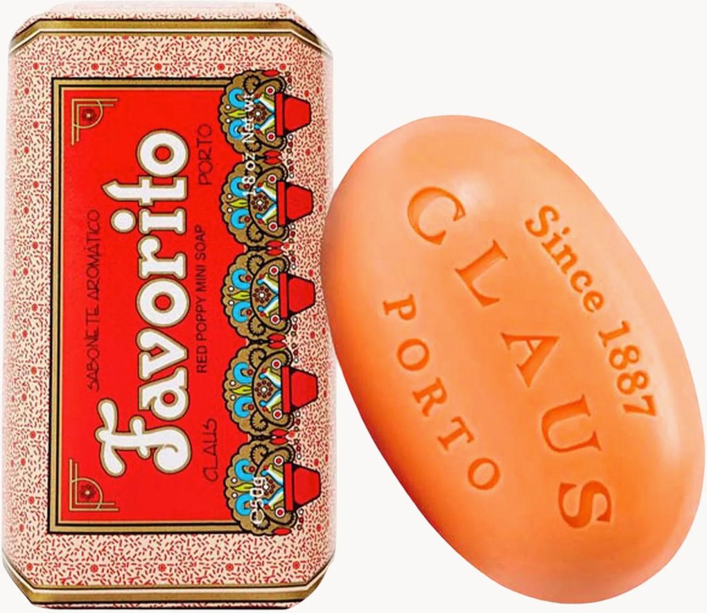 Handgemaakte zeep Favorito Rode Klaproos (rode bessen, groene bladeren)