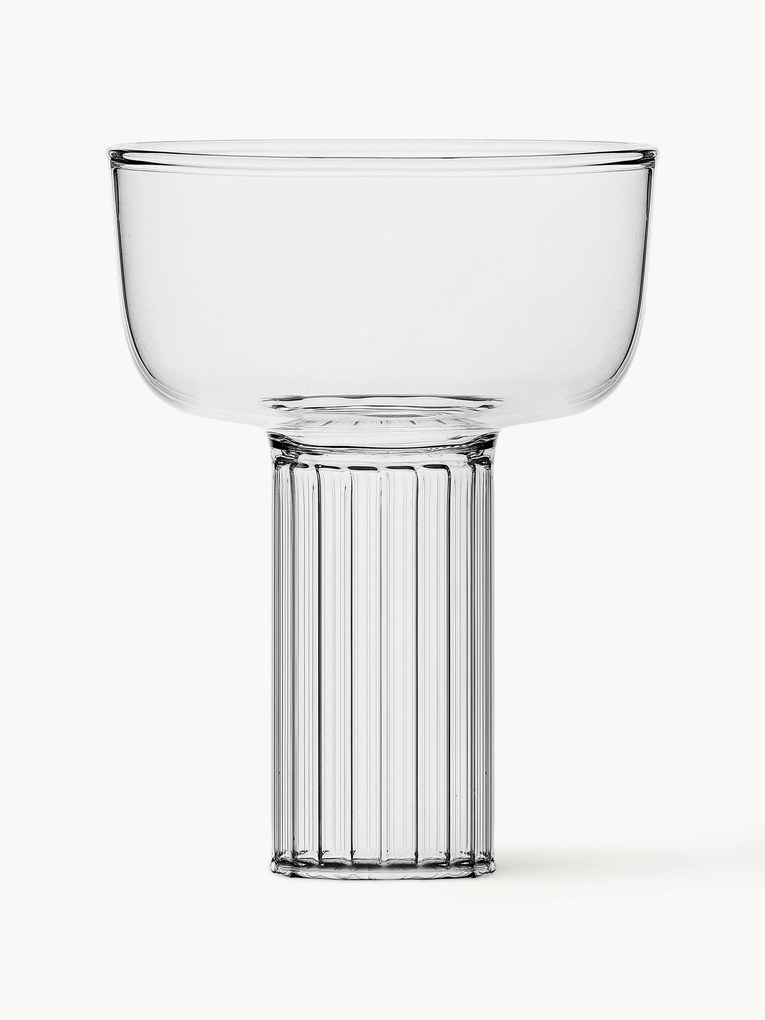 Handgemaakte champagneschaal Liberta van borosilicaatglas