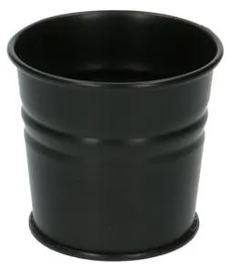 Bloempot, zink, mat zwart,Ø 7 cm