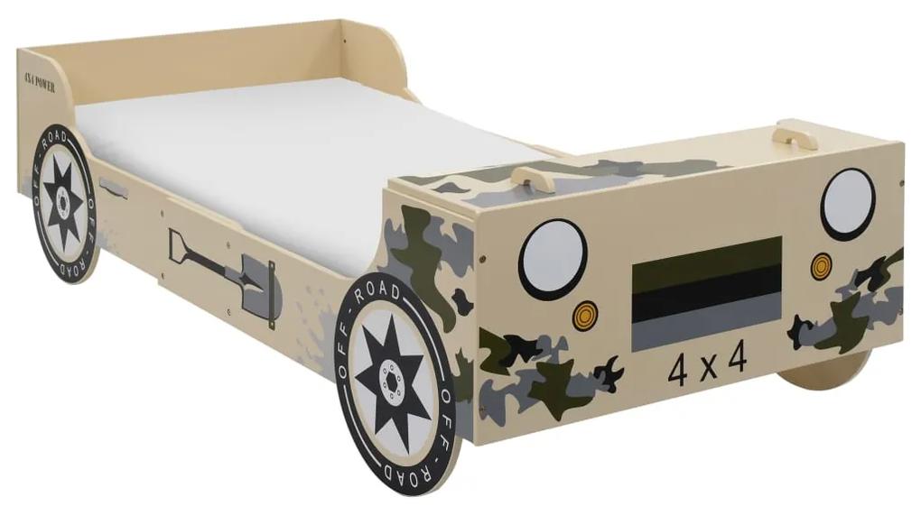 vidaXL Kinderbed terreinwagen 90x200cm camouflage