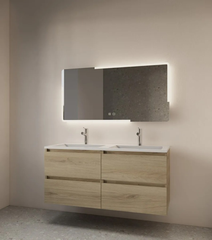 Gliss Design Melite spiegel met LED-verlichting en verwarming 180x70cm