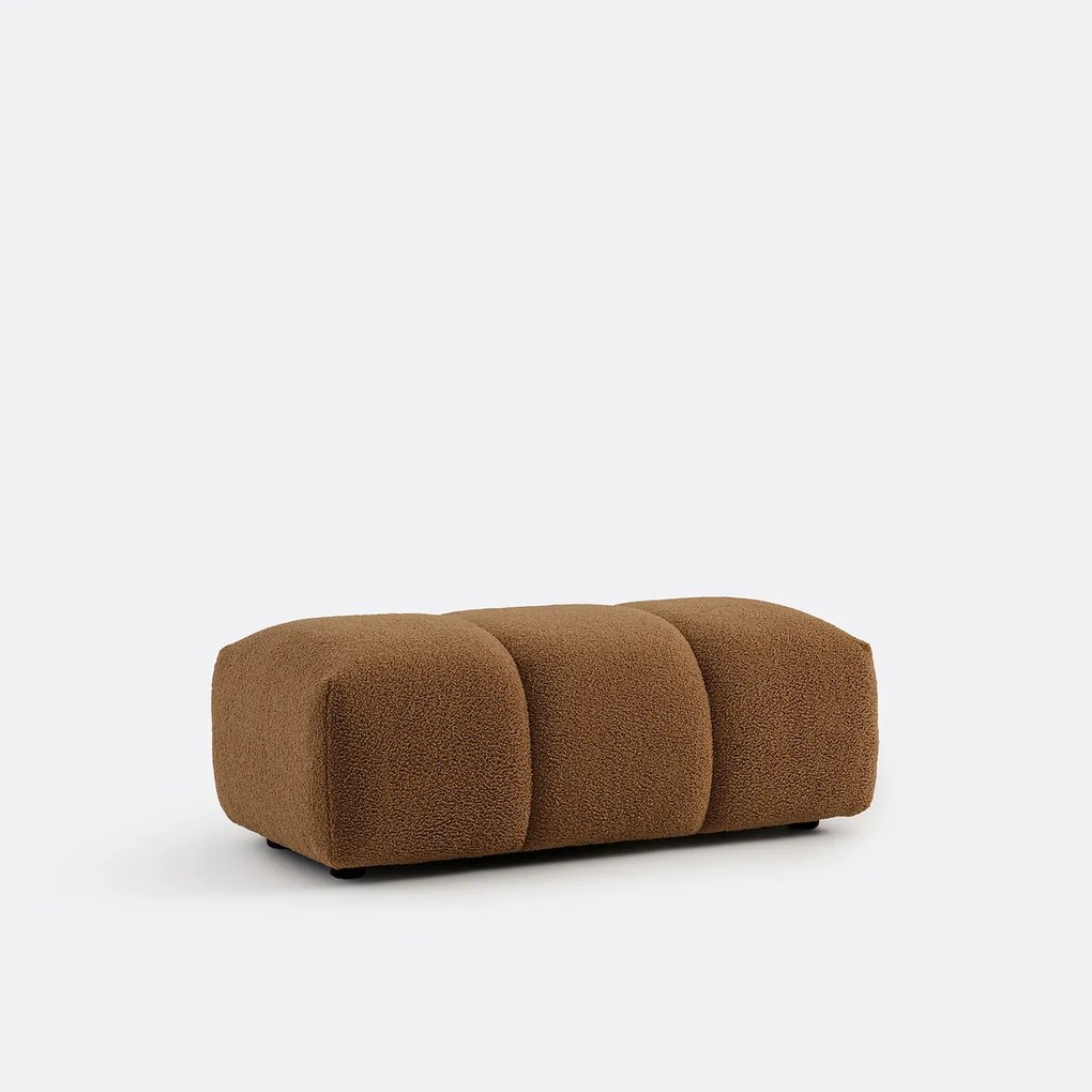 XL poef, dikke bouclé stof, L109 cm, Nuria