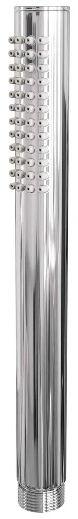Brauer Chrome Carving thermostatische inbouw regendouche met staafhanddouche, gebogen muurarm, glijstang en hoofddouche 20cm set 63 chroom
