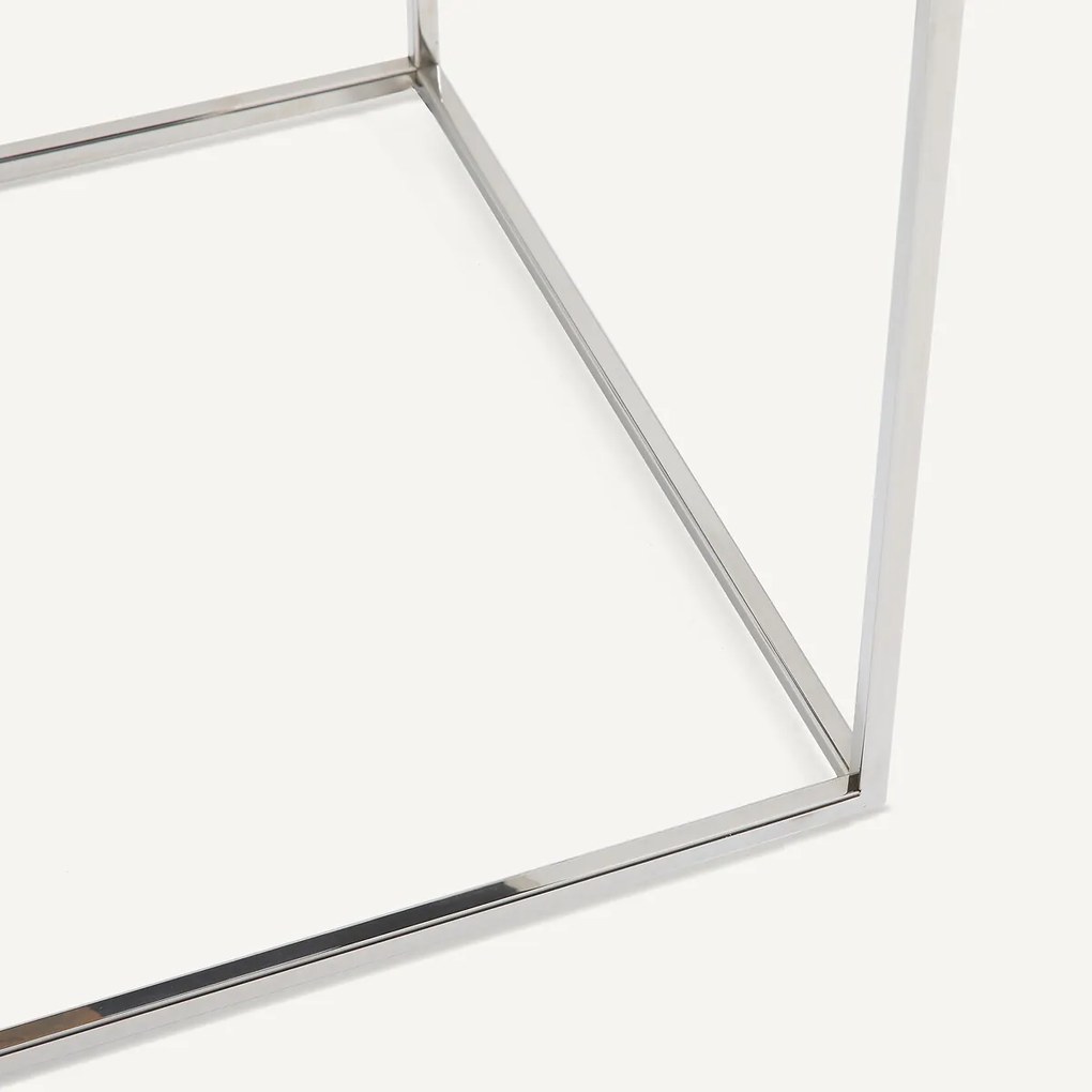 Bijzettafel van verchroomd metaal, MAHAUT