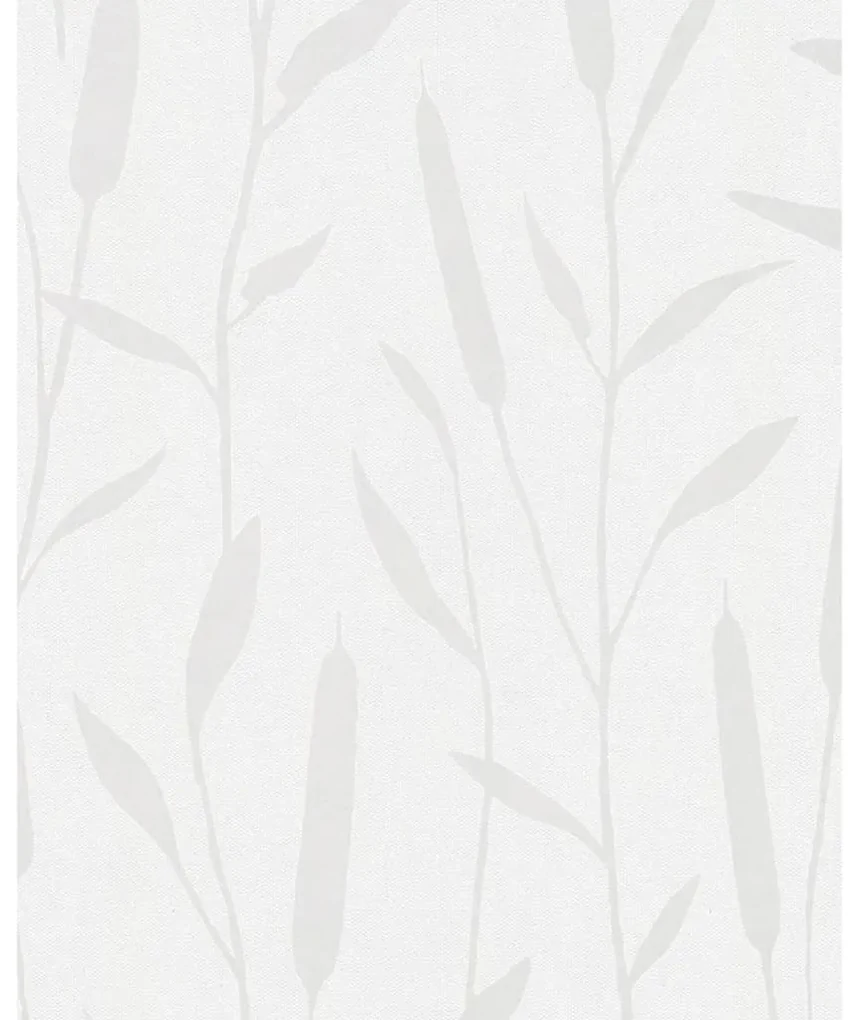 Noordwand Topchic Behang Reed Plumes metallic wit