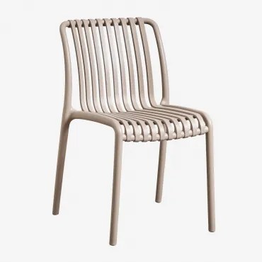 Verpakking Van 2 Wendell Polypropyleen Stapelbare Tuinstoelen Moka Bruin - Sklum