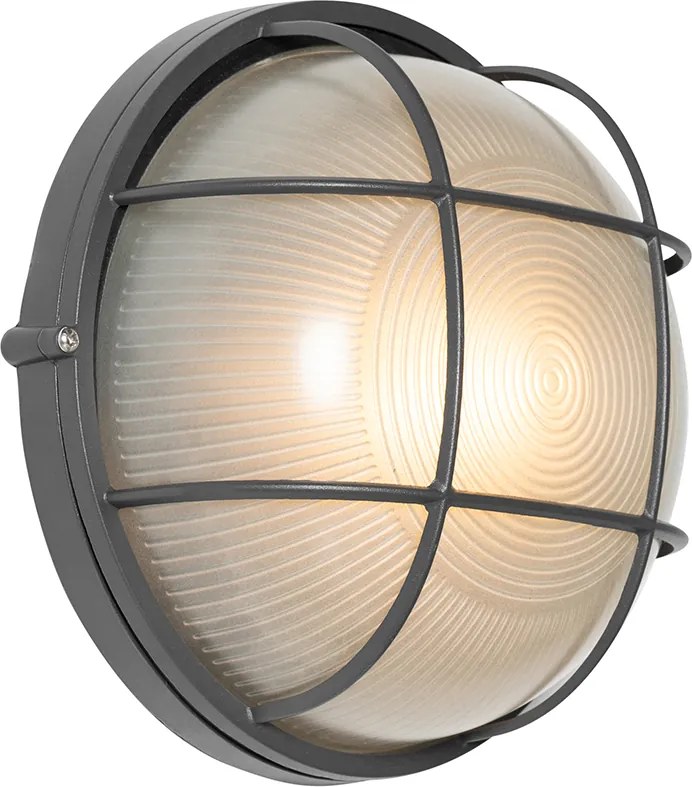 Industriële buitenwandlamp donkergrijs IP44 - Hanneke