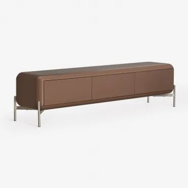 Tv-meubel 180x40 Cm In Mdf Alazne Kameelbruin - Sklum