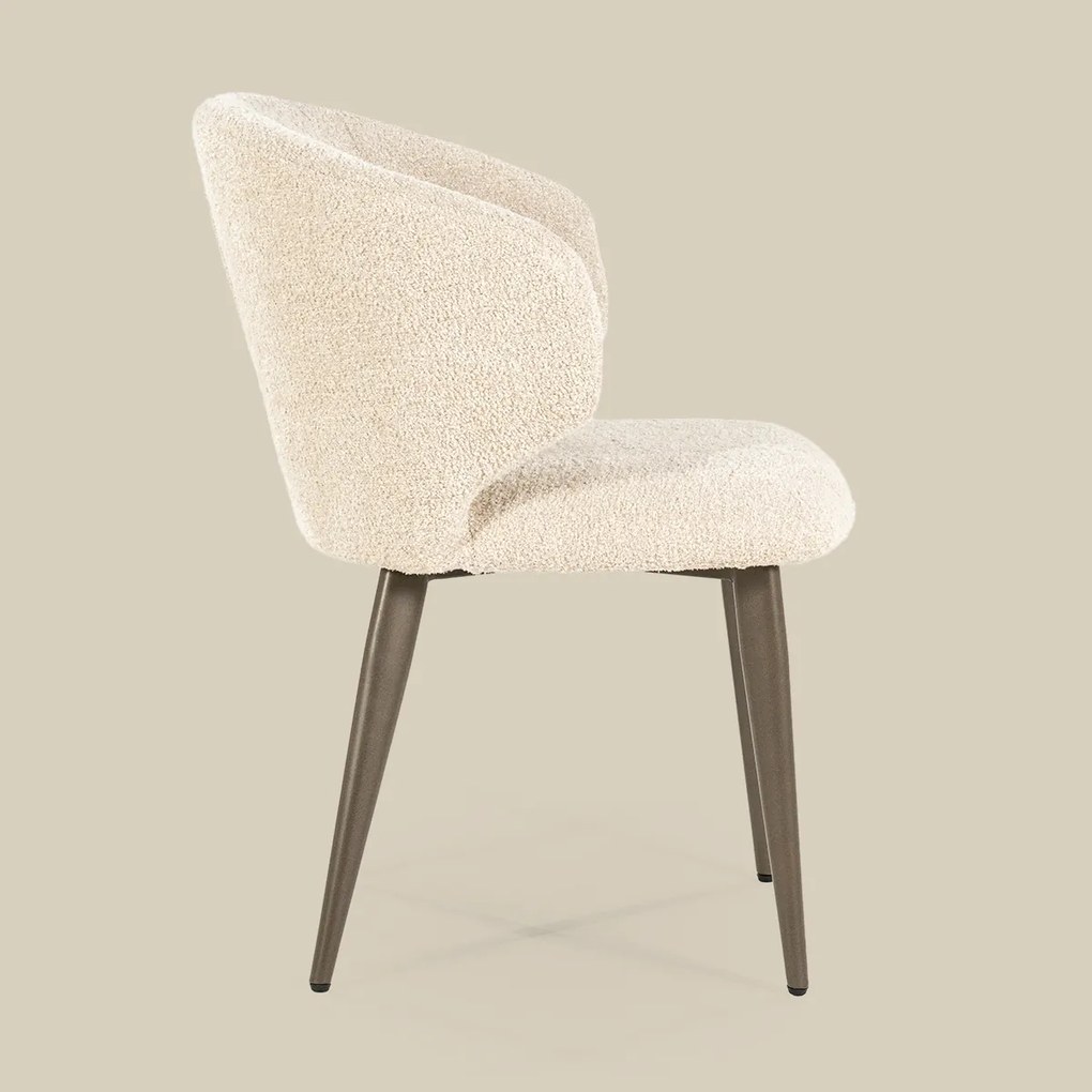 Eleonora Mateo Bruin Potige Eetstoel Beige