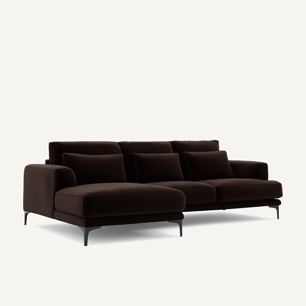 Rechtse hoekbank fluweel, Marsile