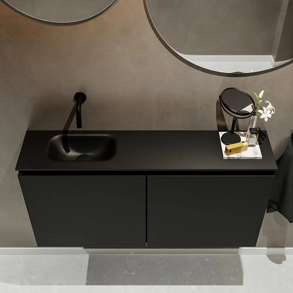 Mondiaz Ture 100cm toiletmeubel urban met wastafel urban links geen kraangat