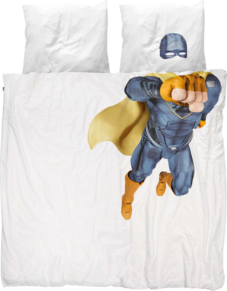 Snurk Superheld dekbedovertrek blauw 240x220