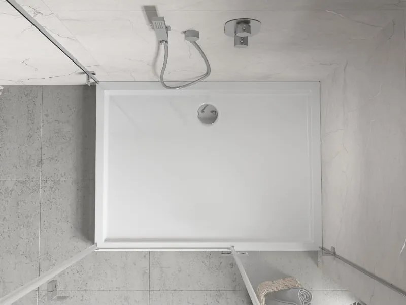 Mexen Flow+ rechthoekige douchebak 90 x 70 cm, wit glans - 46R107090H