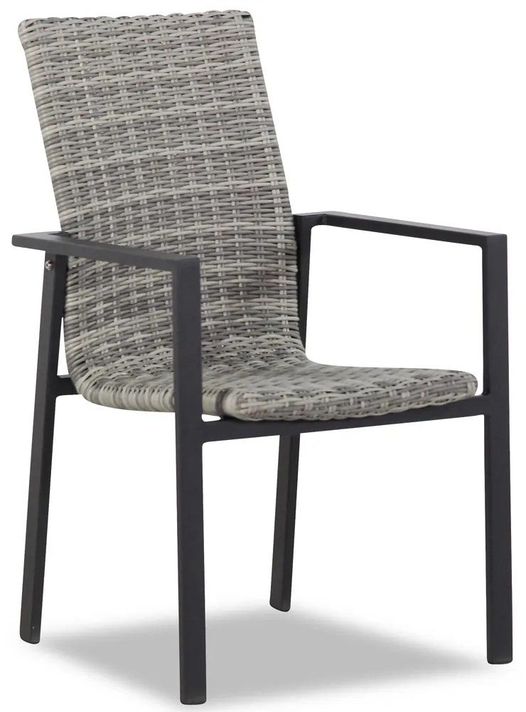 Tuinset 6 personen 240 cm Wicker Grijs Lifestyle Garden Furniture Upton/Cardiff